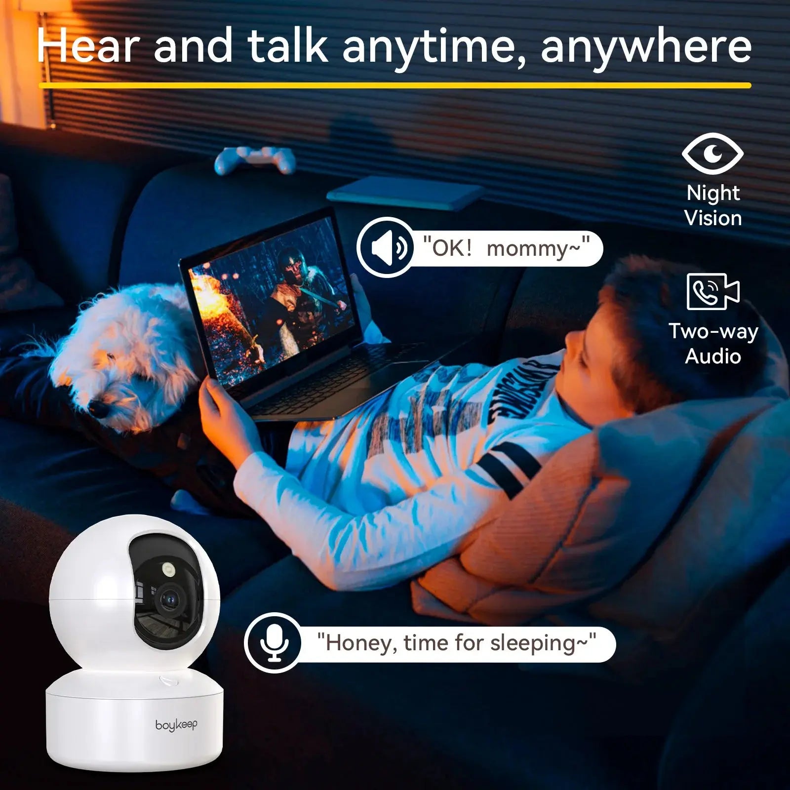 Boykeep Pet Camera WiFi Security TailTalker.com