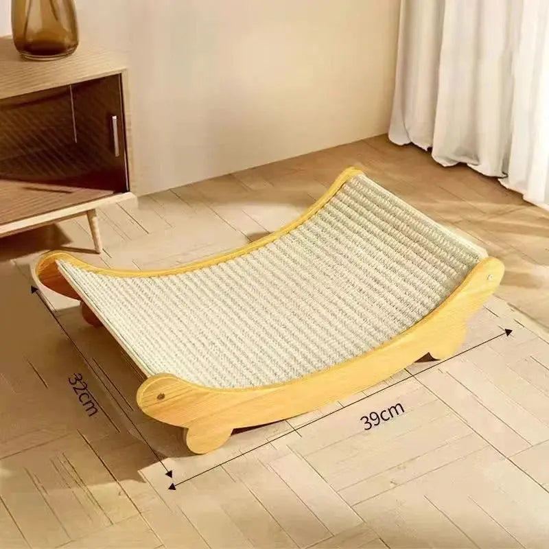 Wooden Cat Scratching Recliner - TailTalker.com